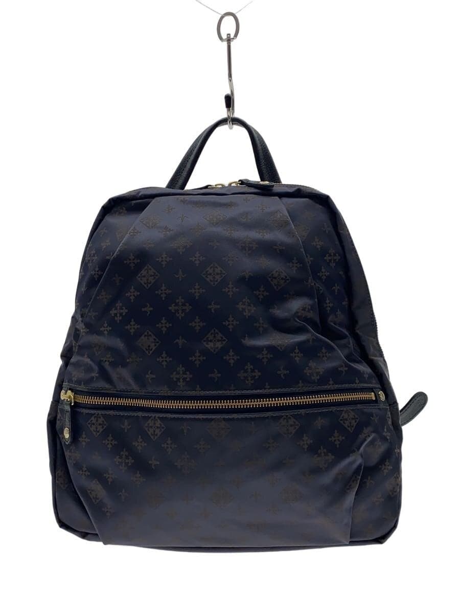 russet Backpack Polyester NVY All Over Pattern