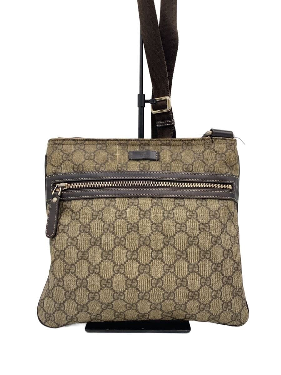 GUCCI Shoulder Bag GG Plus Canvas BRW
