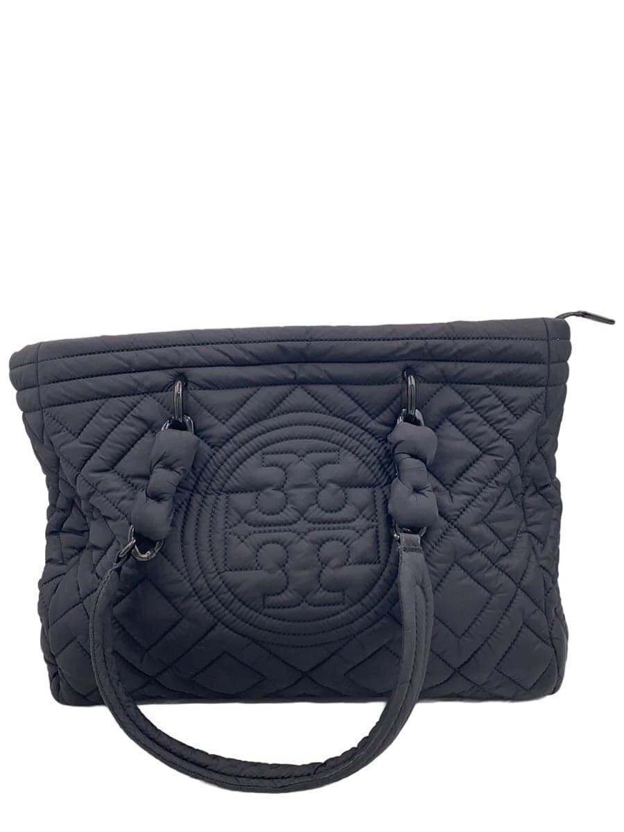 TORY BURCH Quilted Tote Bag Polyester BLK 10005608 03-19