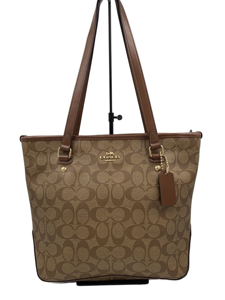 COACH Tote Bag_Signature Leather BRW F58294