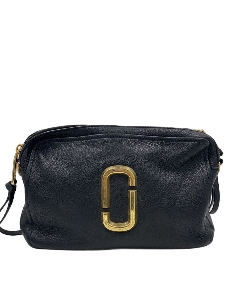 MARC JACOBS Snap Shoulder Bag Leather Black Solid Color m0014592