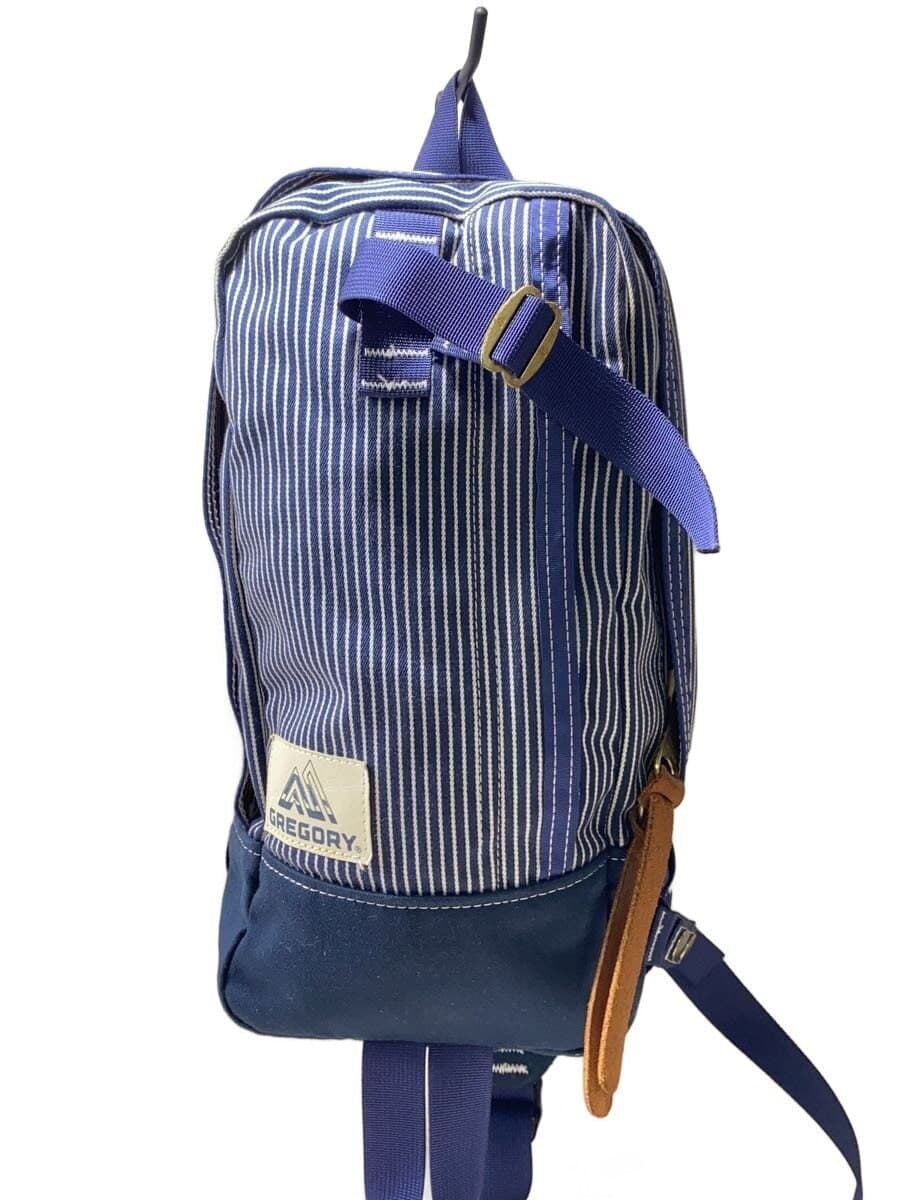 GREGORY Shoulder Bag Cotton NVY Stripe 101037191150