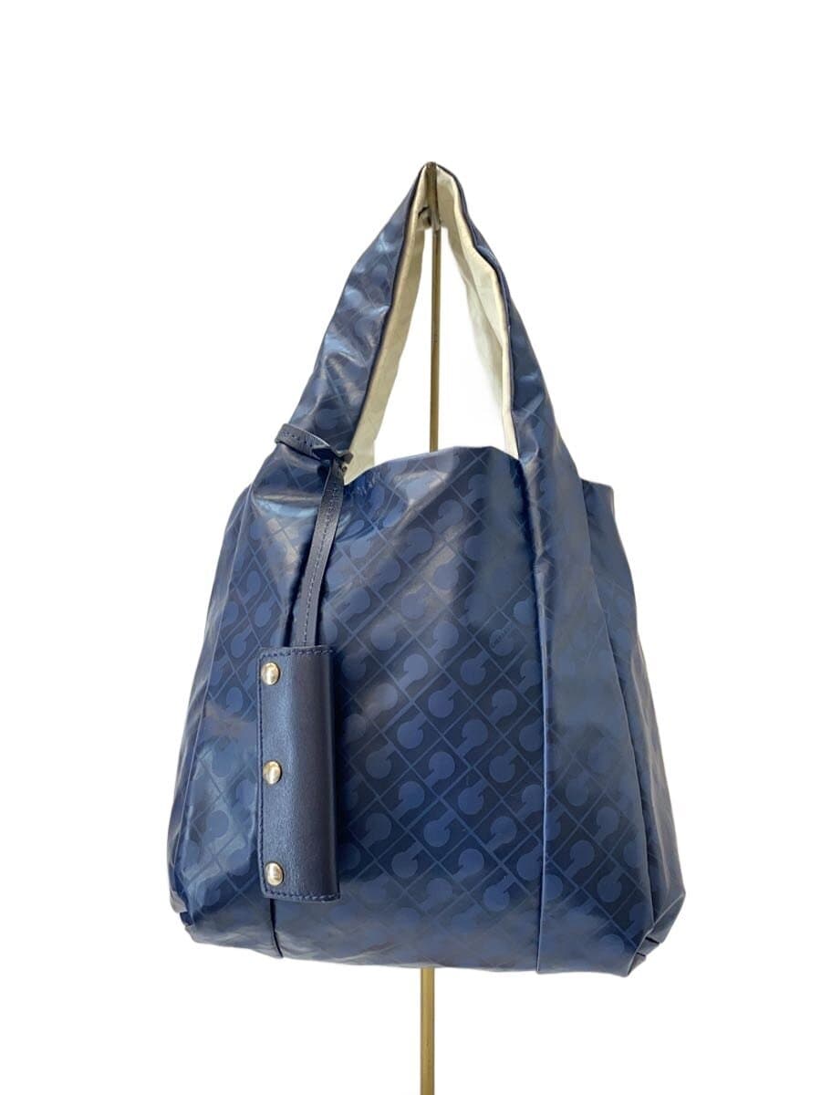 GHERARDINISOFTY Softy Reversible Tote Bag Handle Wear & Peeling NVY All Over Pattern 730014