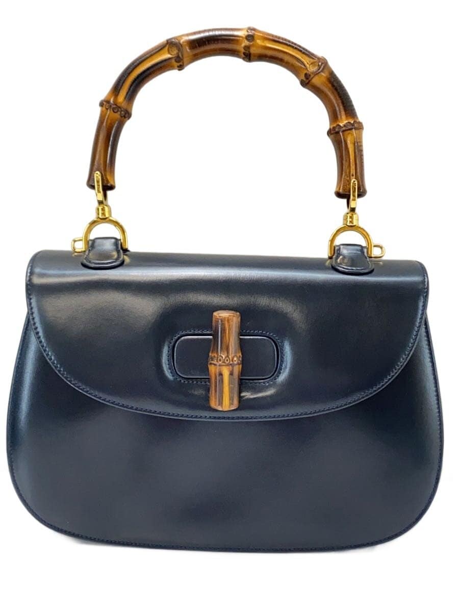 GUCCI Handbag_Bamboo Leather BLK 000・01・0633