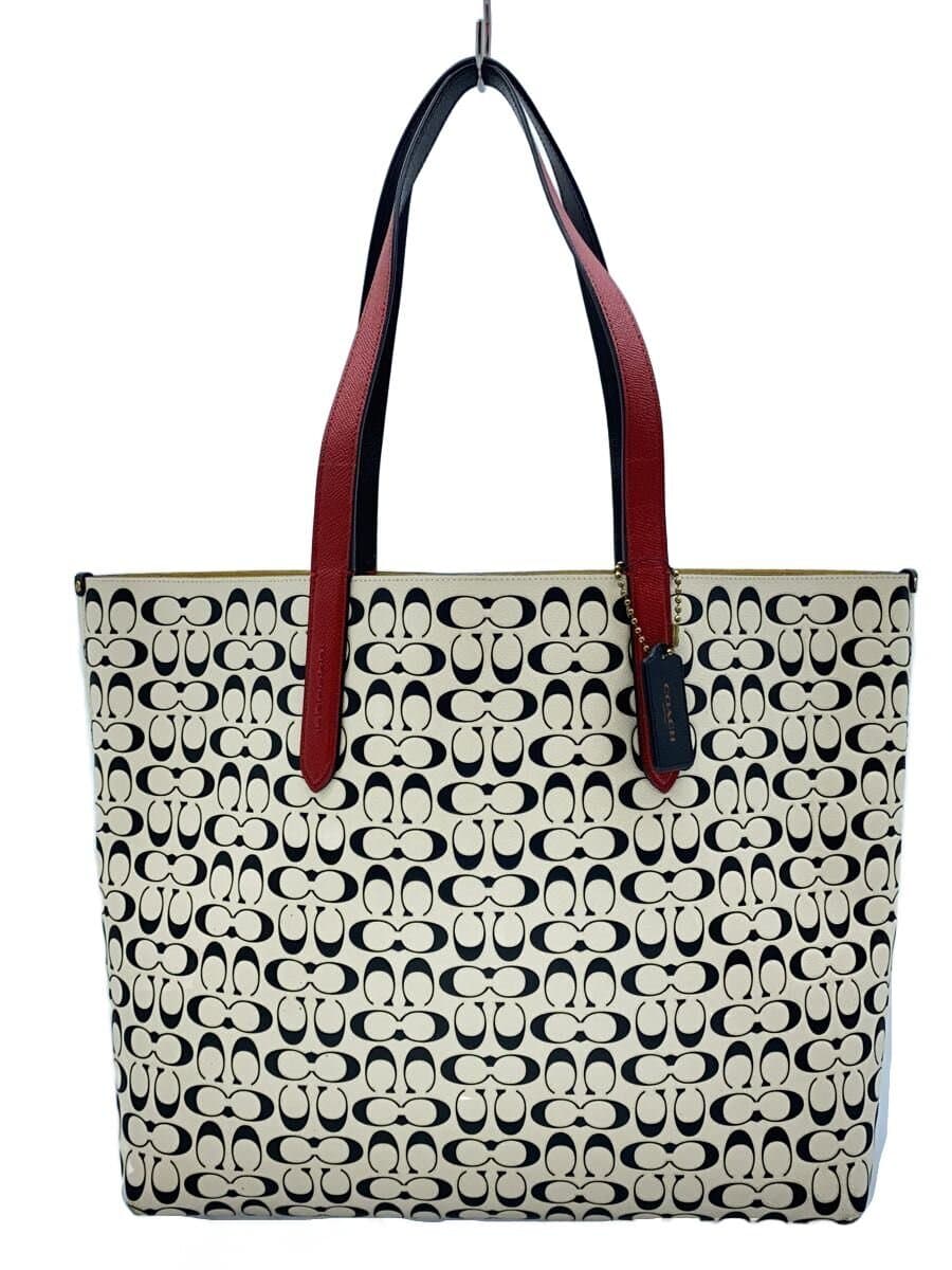 COACH Handbag Faux Leather WHT All Over Pattern C0897