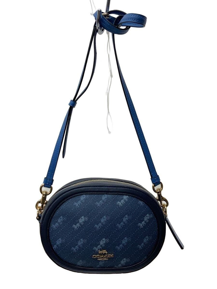 COACH Shoulder Bag Leather NVY C4057