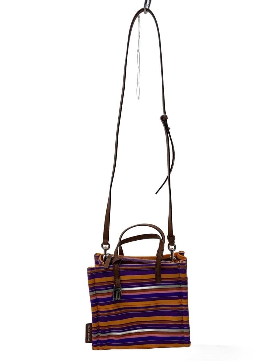 MARC BY MARC JACOBS Shoulder Bag Canvas Multicolor Border Stripe QC-007641