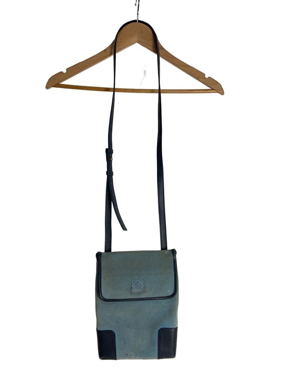 LOEWE Shoulder Bag Suede BLU