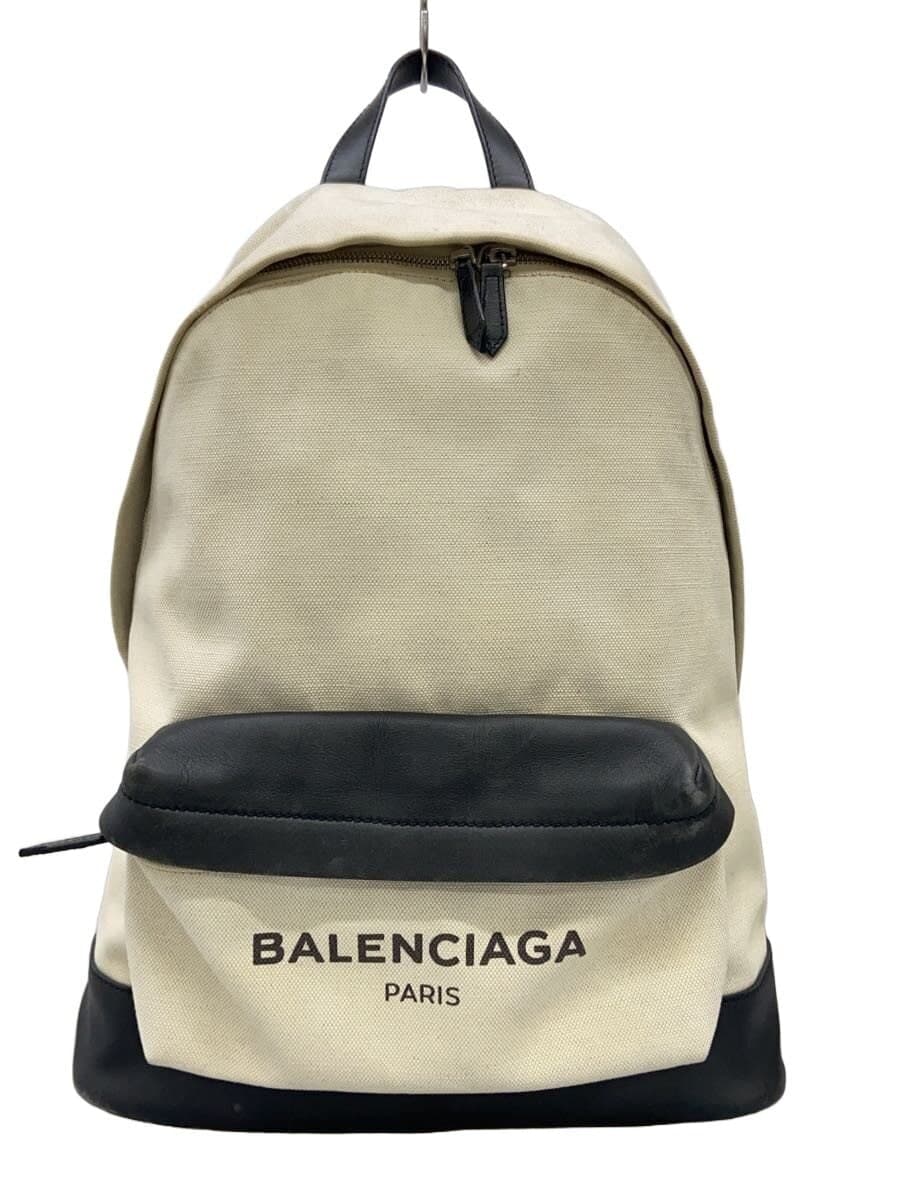 BALENCIAGA Backpack Cotton WHT Solid 392007.9260.A.535269