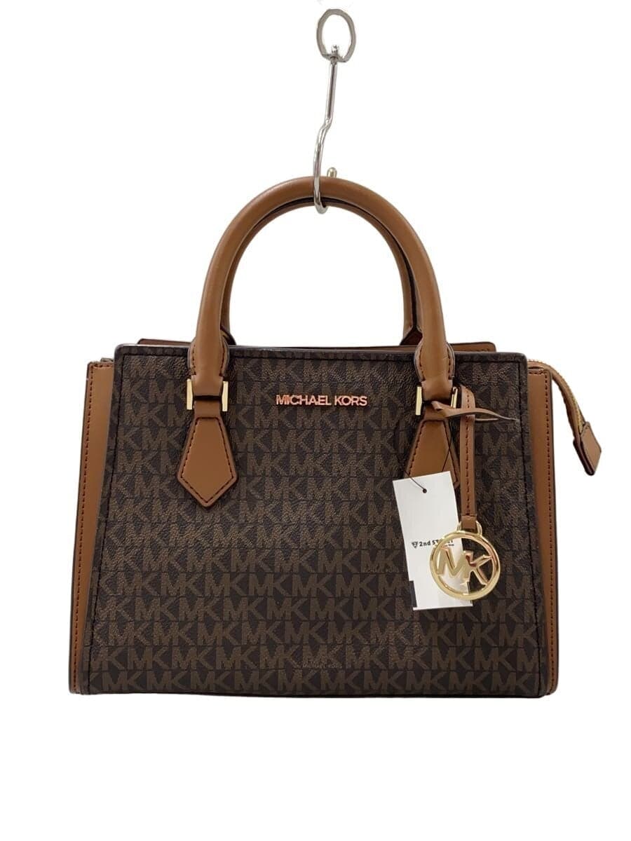 MICHAEL KORS Shoulder Bag Leather BRW All-over Print AC2107