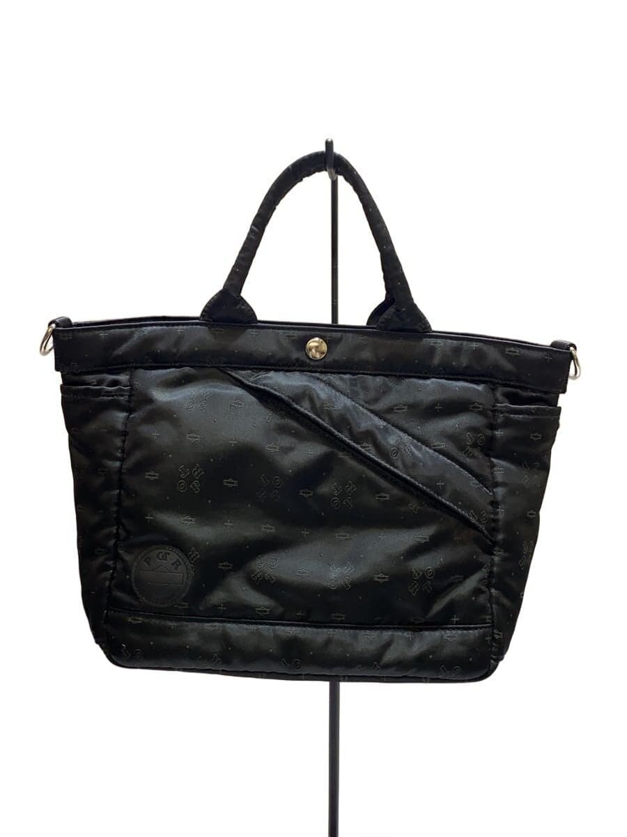 POTR Tote Bag Nylon BLK All Over Pattern