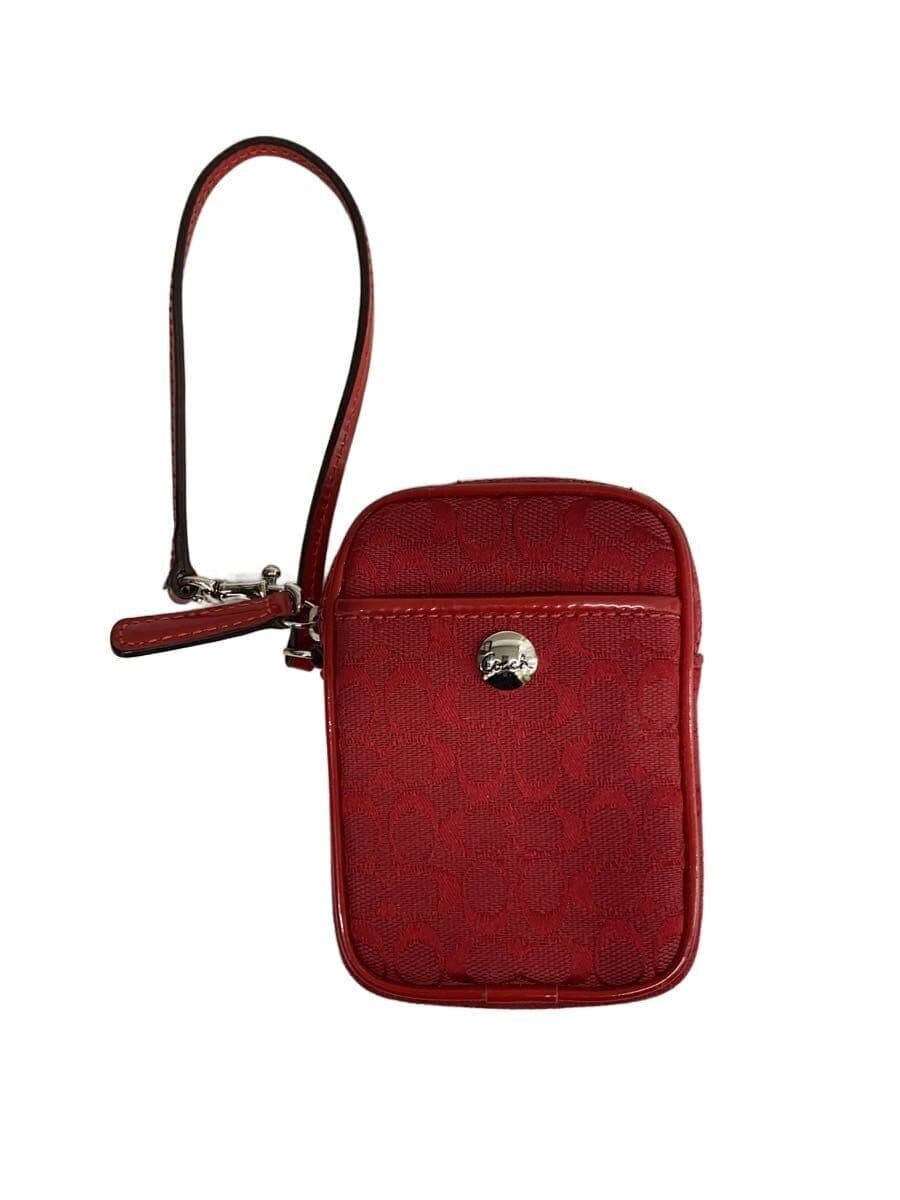 COACH Pouch Cotton RED All Over Pattern