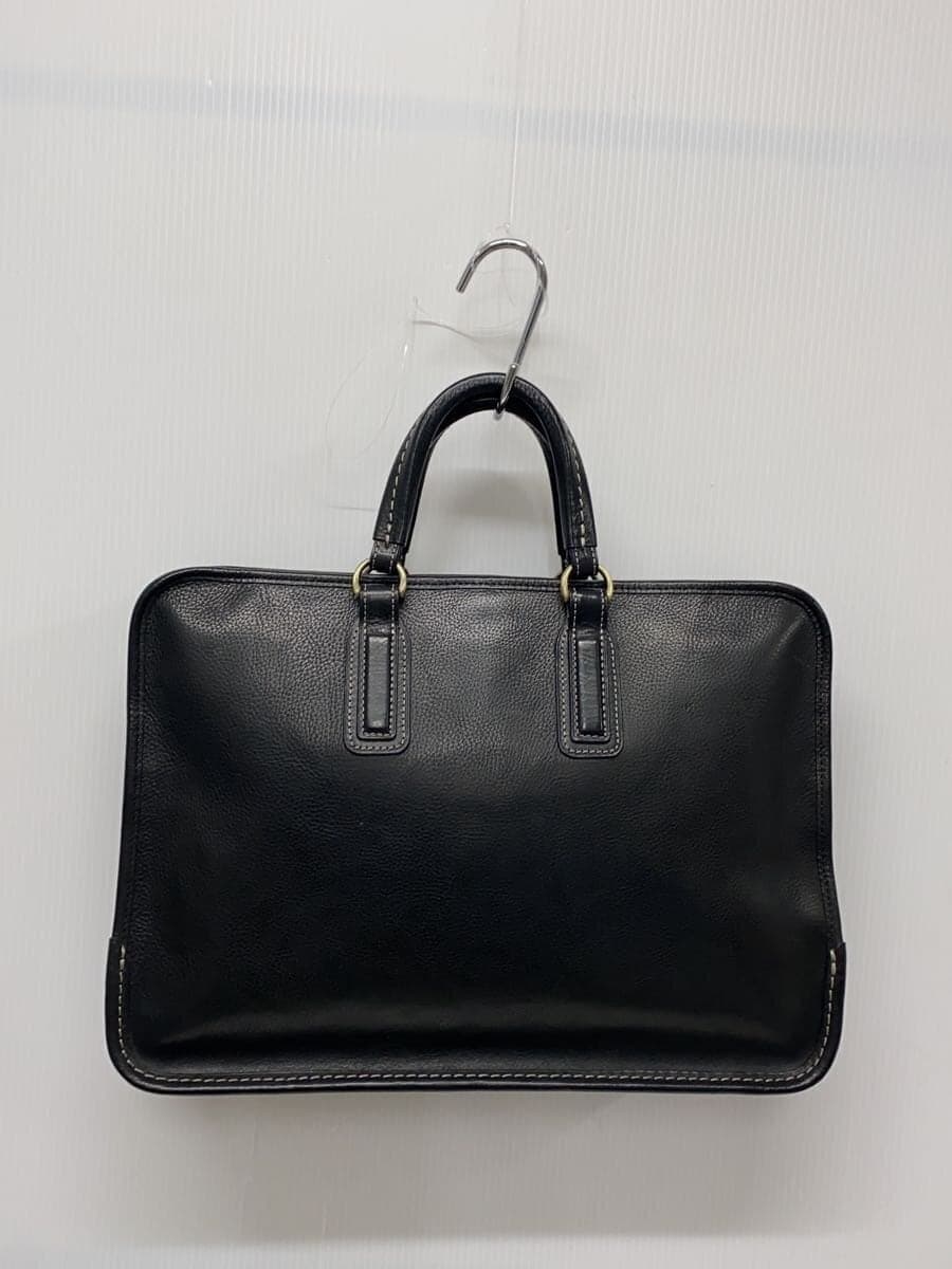 Tsuchiya Kaban Vachetta Ring Leather Urbano Urban Brief Bag Leather BLK Solid Shrunken Leather