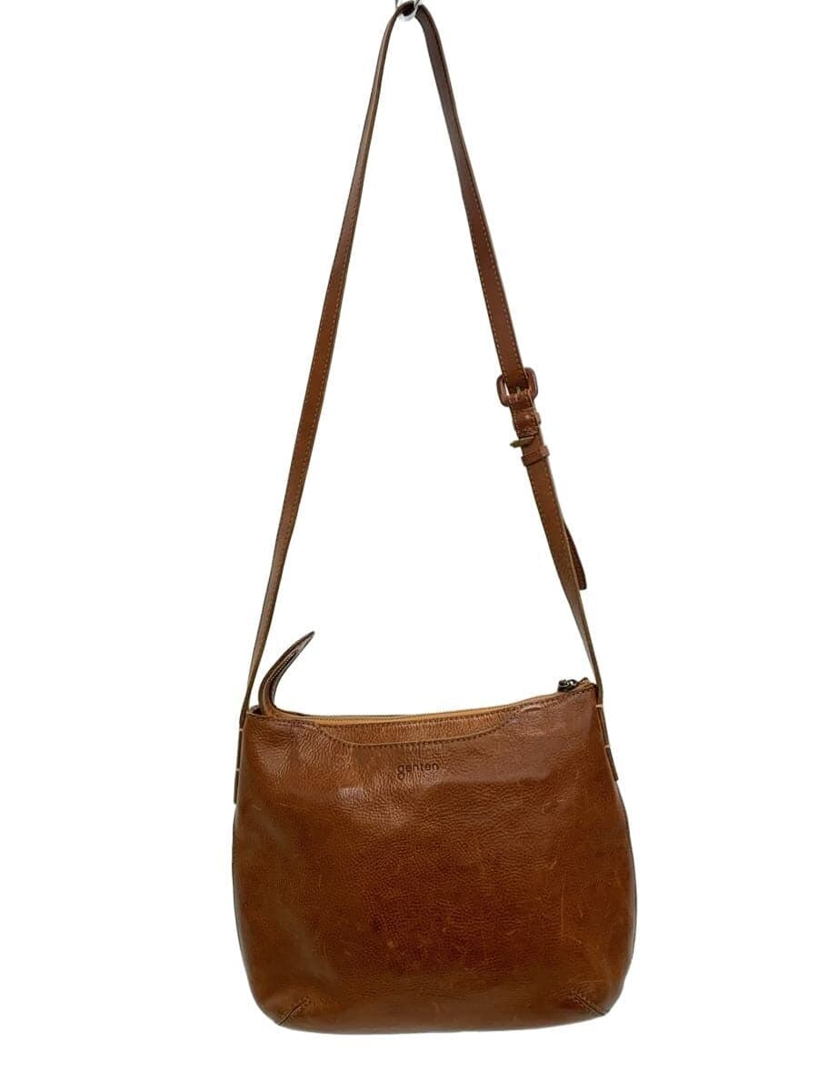 GENTEN Shoulder Bag Leather BRW Solid