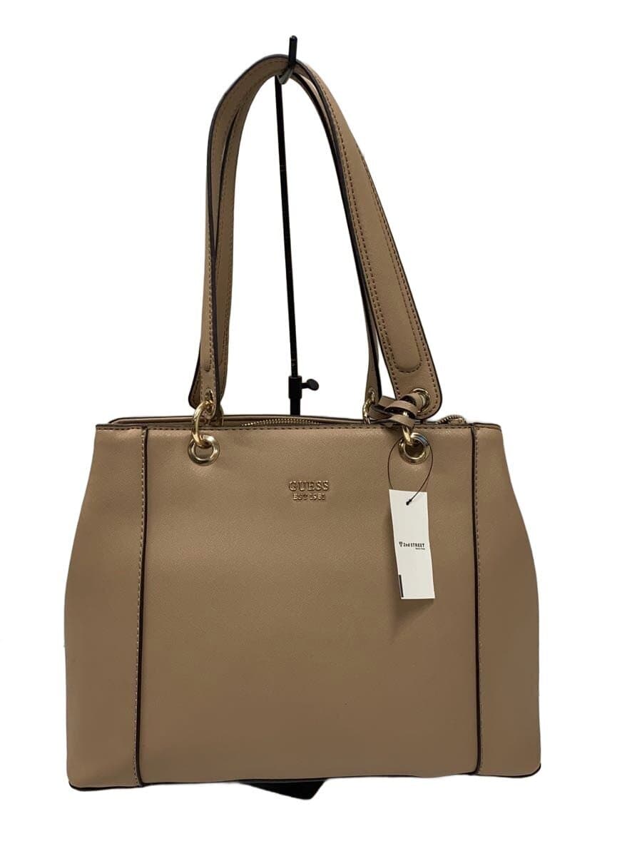 GUESS handbag PVC BEG plain jp669136