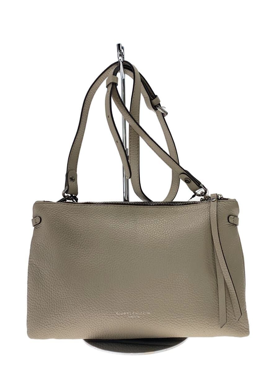 GIANNI CHIARINI Shoulder Bag Leather BEG Solid