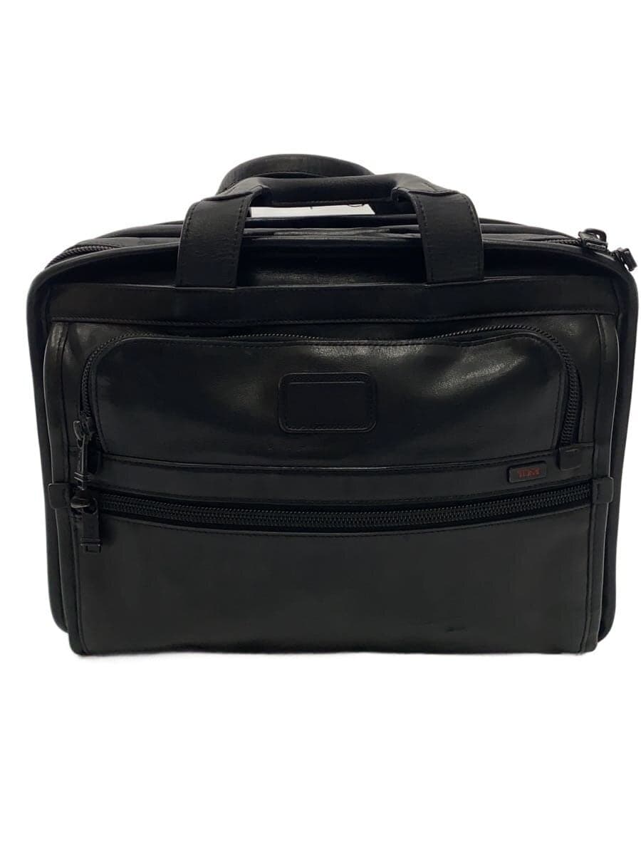 TUMIALPHA Essential Brief Shoulder Bag Leather BLK 96130DH