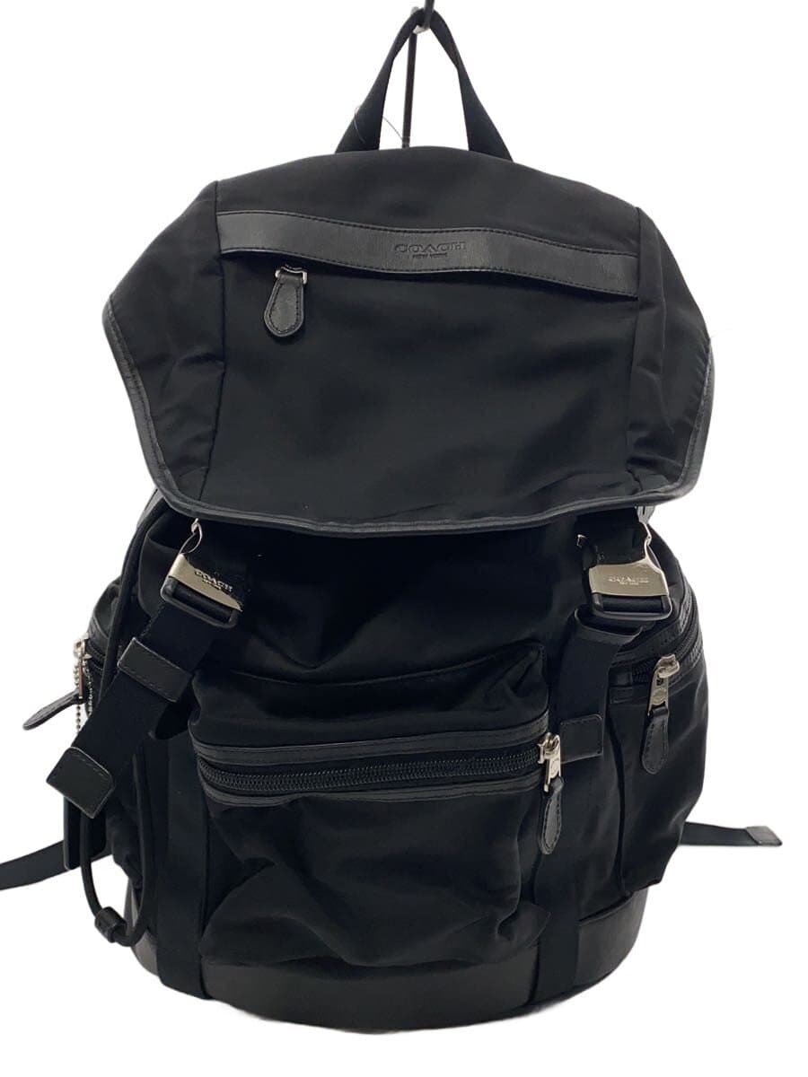 COACH Trek Backpack Nylon Leather Black F71884
