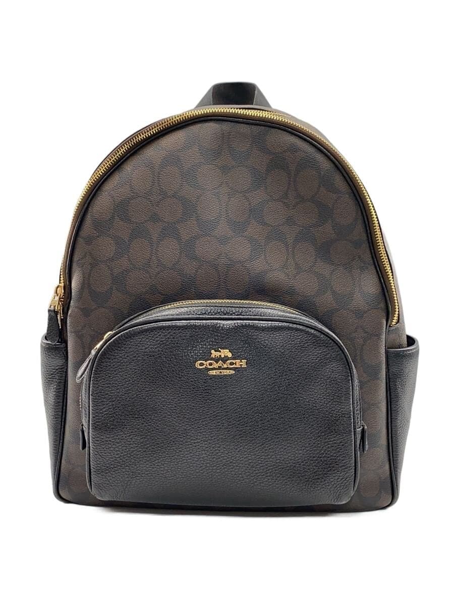 COACH Backpack Leather BRW All Over Pattern 6495