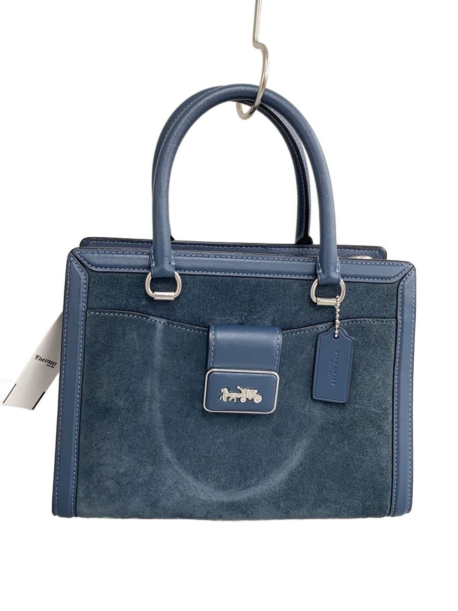 COACH handbag suede NVY plain CM099