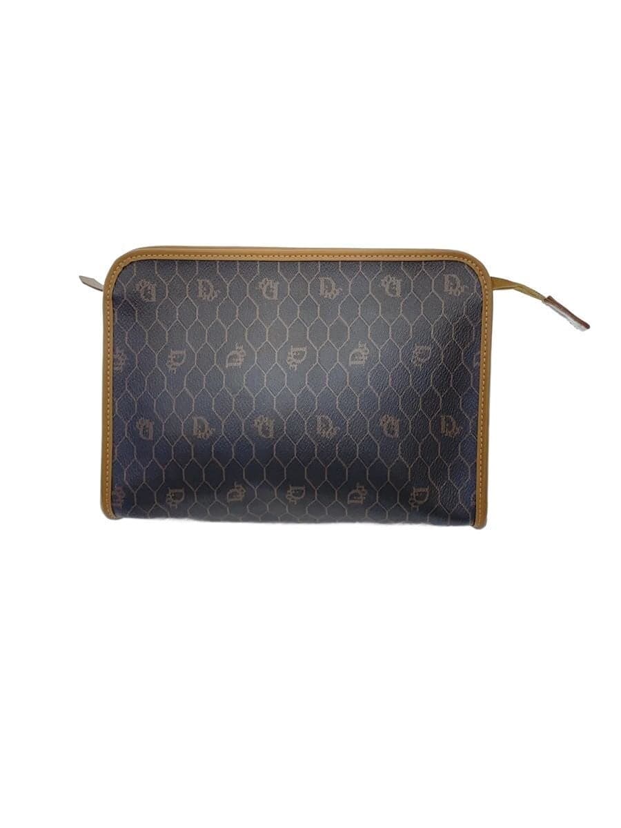 Christian Dior Second Bag PVC BRW All Over Pattern Honeycomb Logo