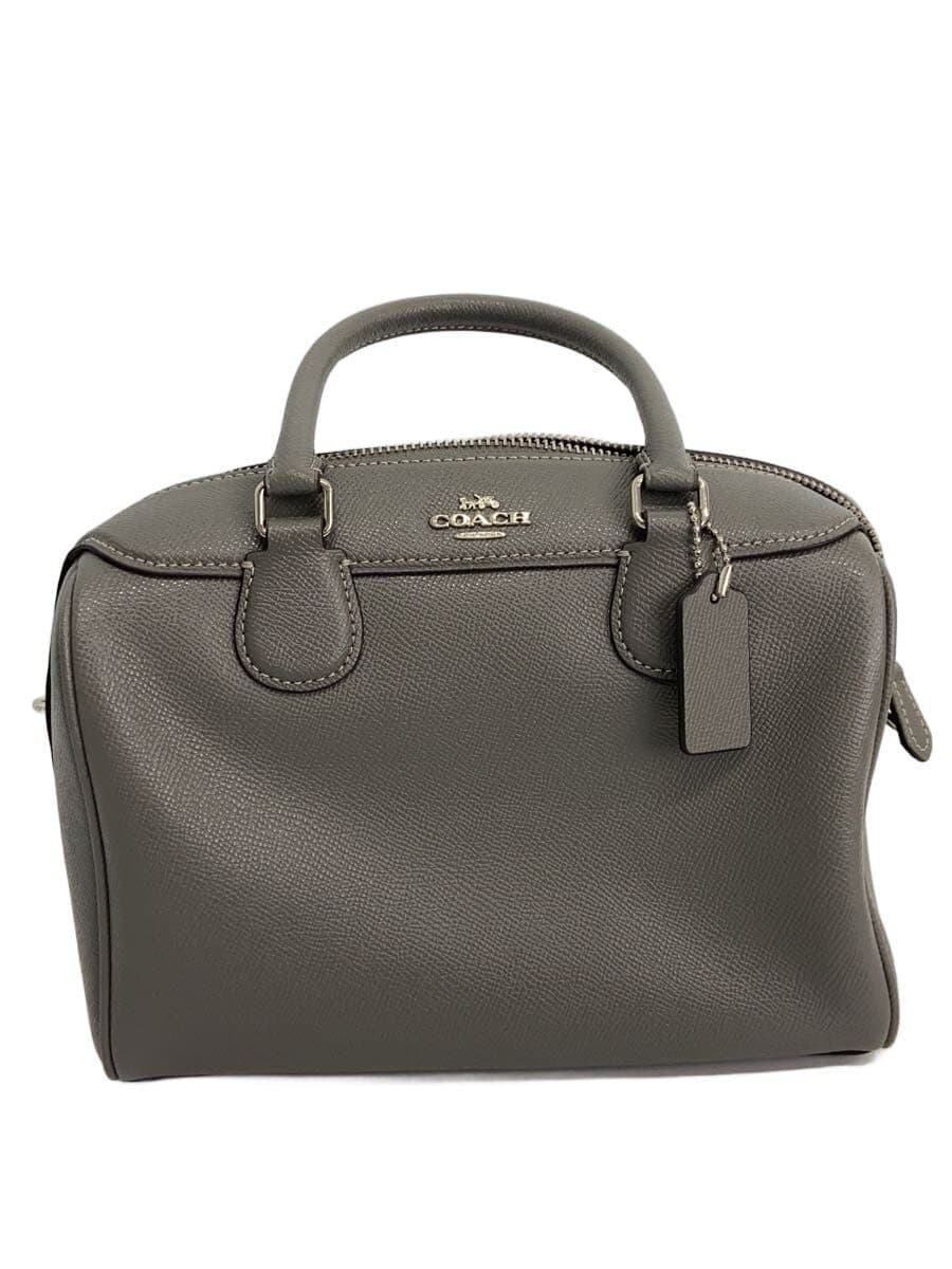 COACH Shoulder Bag GRY Solid F32202