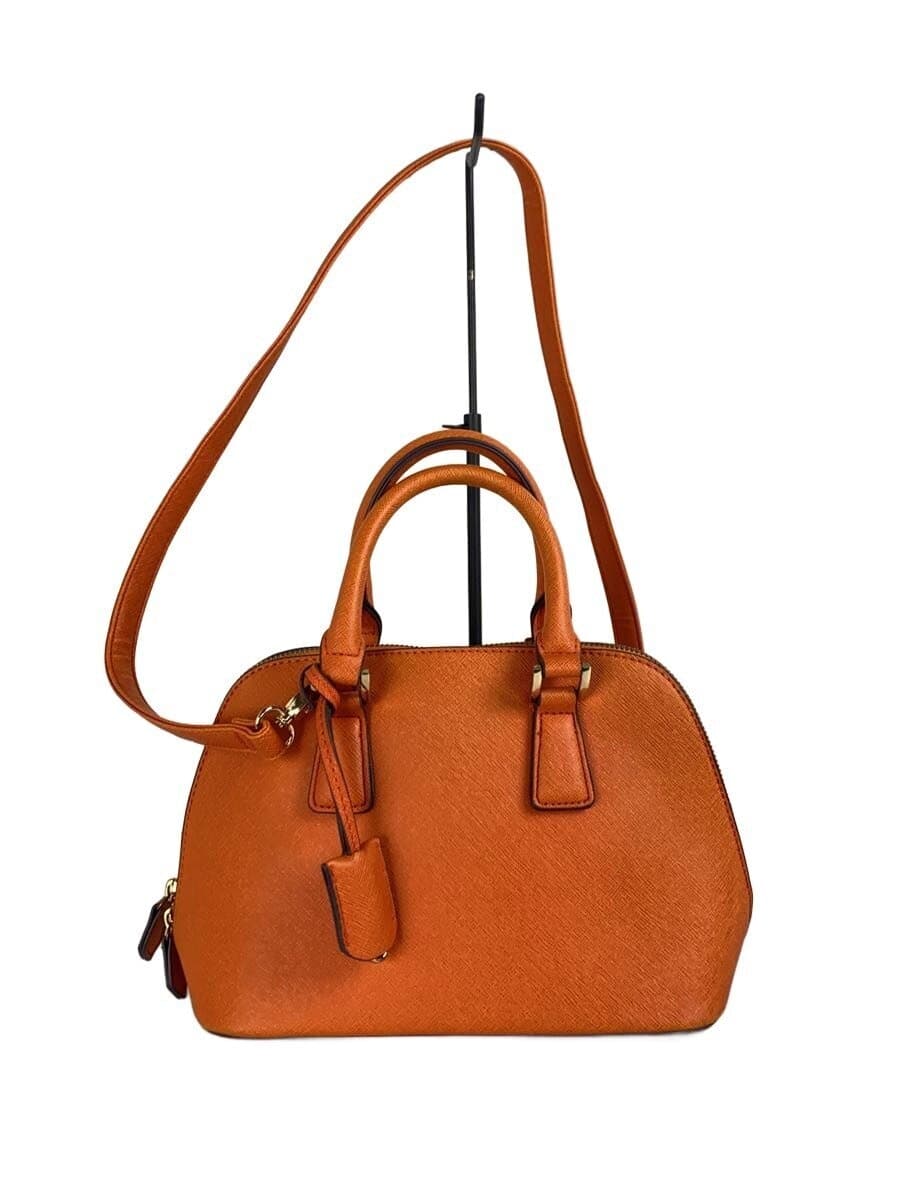 PERENNE Latina 2-Way Shoulder Bag Leather Orange Solid