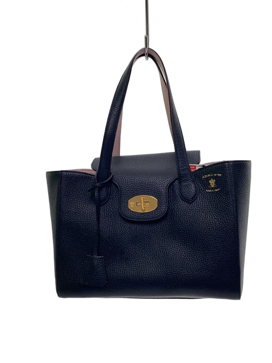 A.D.M.J. Tote Bag Leather NVY