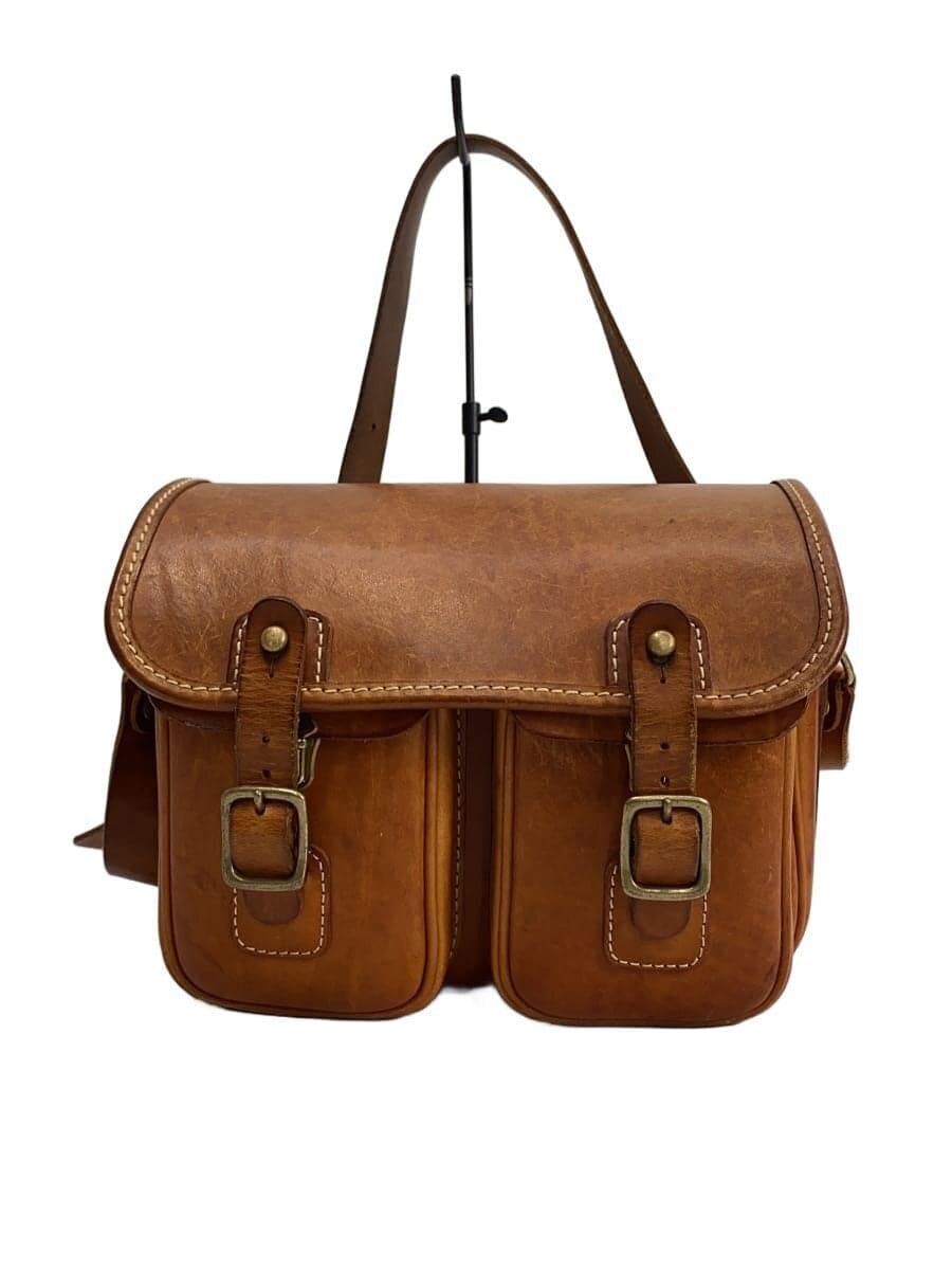 HERZ Shoulder Bag Leather BRW Solid