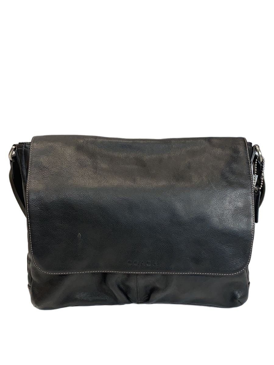 COACH Shoulder Bag Leather BLK F70555