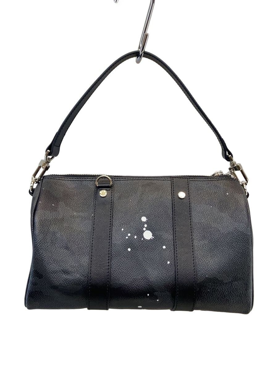Gentil Bandit Boston Bag Leather Black All-over Print