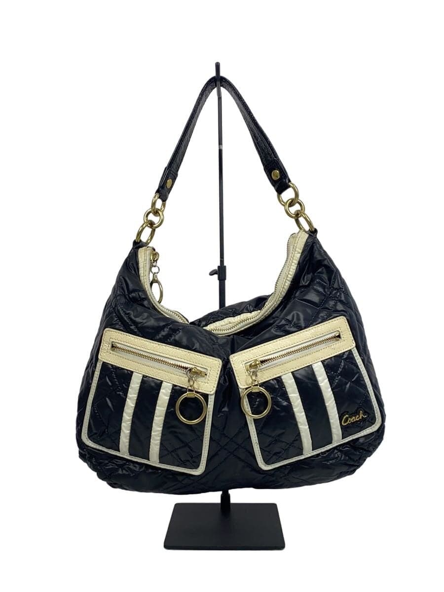 COACH Hobo _Poppy _Ski Bunny Nylon BLK Solid