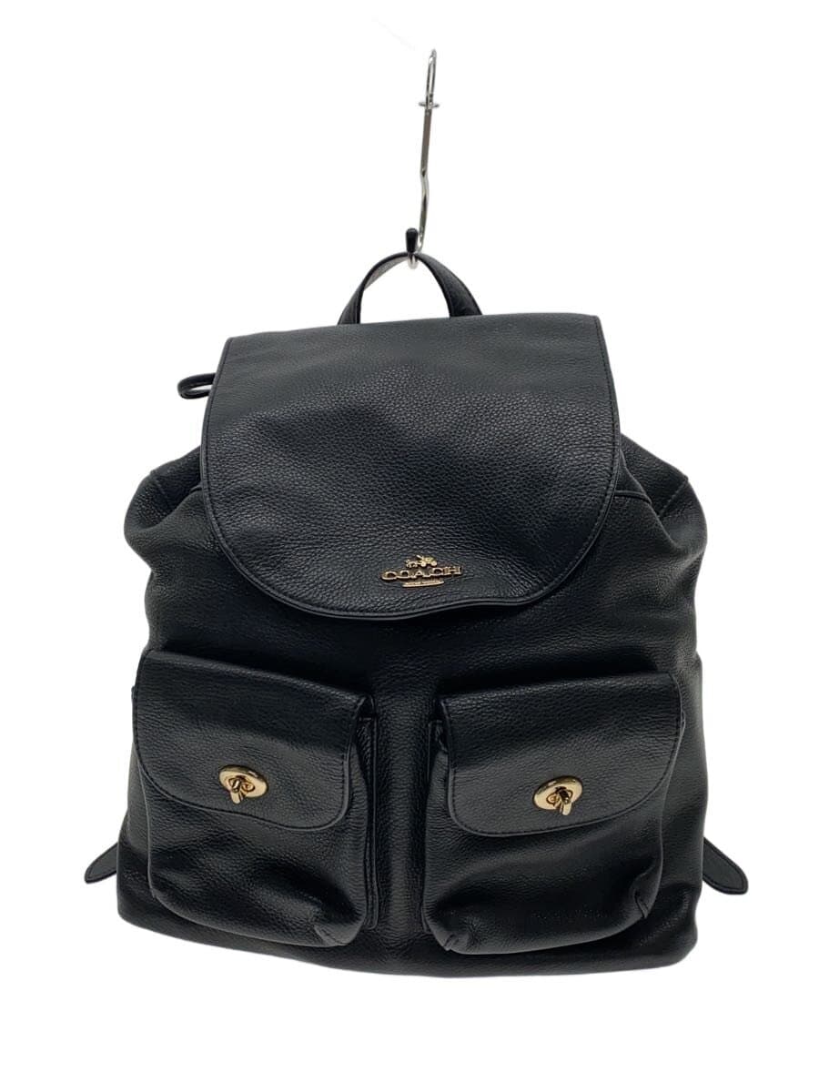 COACH Backpack Leather BLK F37410