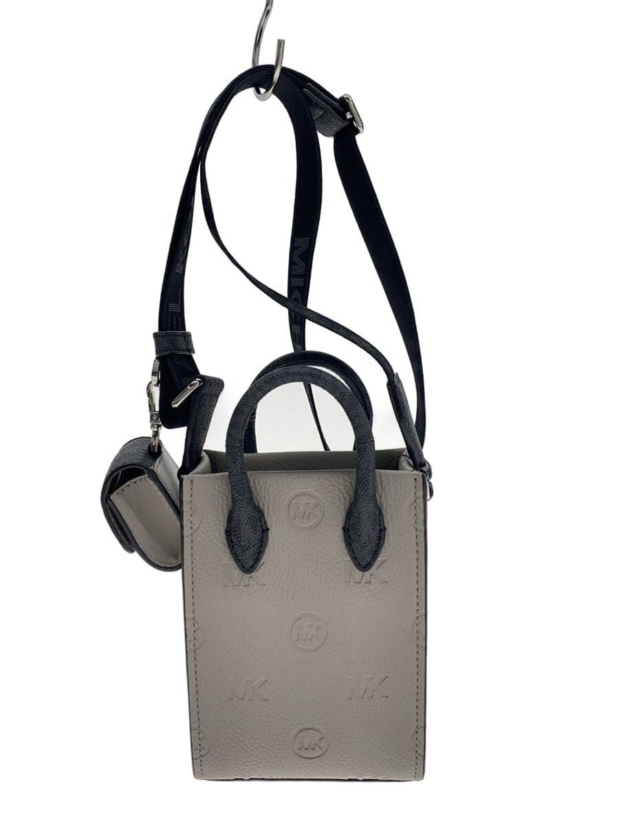 MICHAEL KORS Shoulder Bag Leather Gray All Over Pattern AV-2309