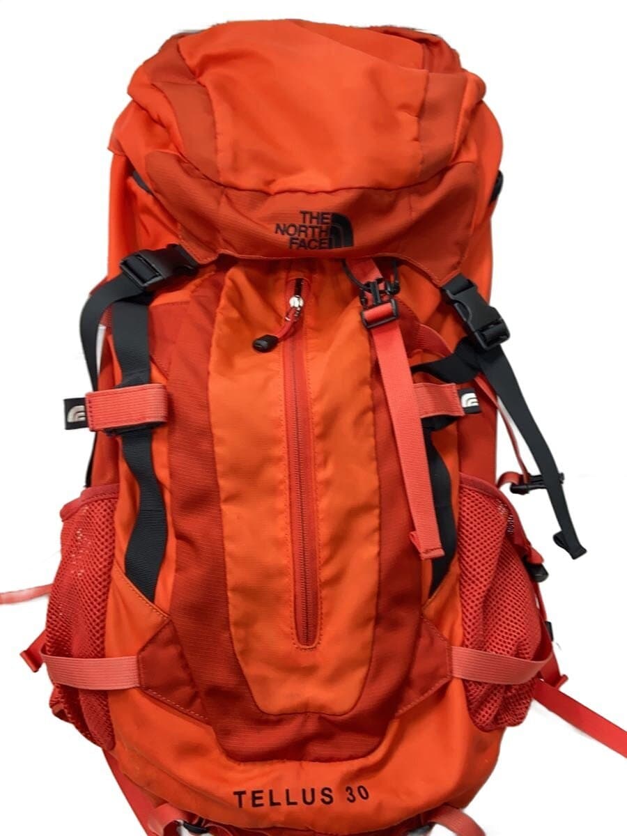 THE NORTH FACE TELLUS 30 Backpack Nylon ORN Solid Color NM06111 Stains Present