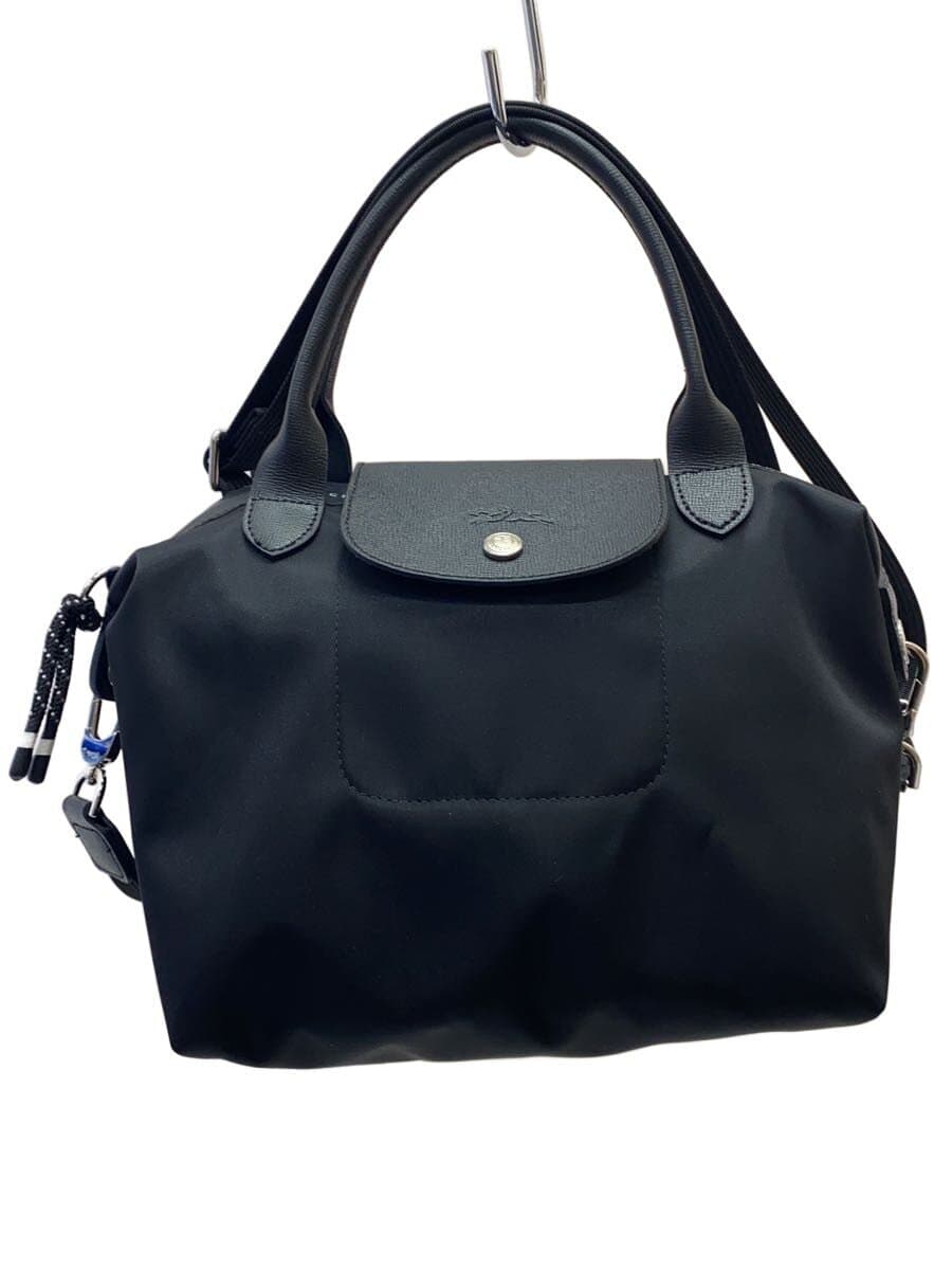 LONGCHAMP Lu Pliage R Energy S Top Handle Bag Leather BLK Solid L1512HSR00