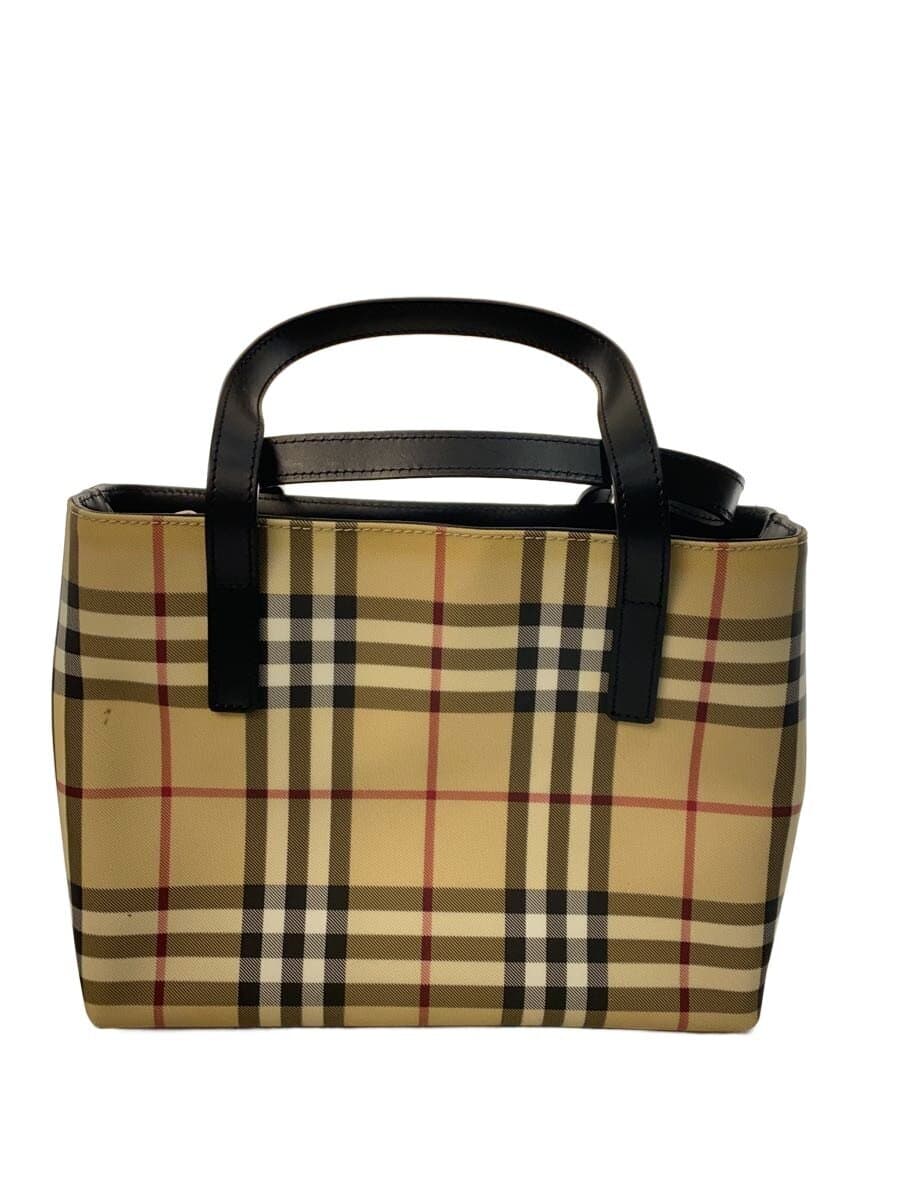 BURBERRY LONDON Handbag PVC BEG Gingham CK T-03-01