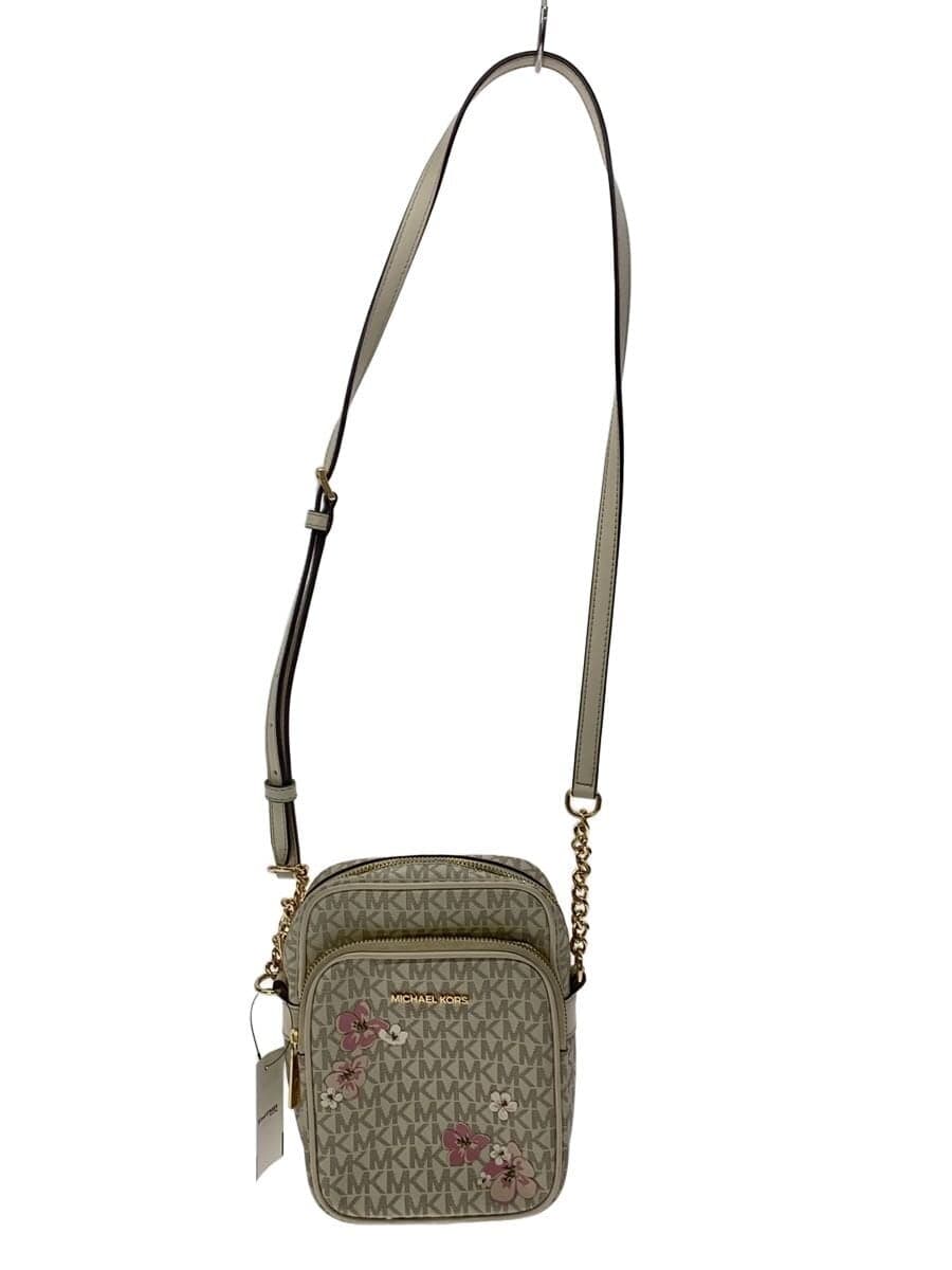MICHAEL KORS Shoulder Bag Leather CRM All-over Pattern