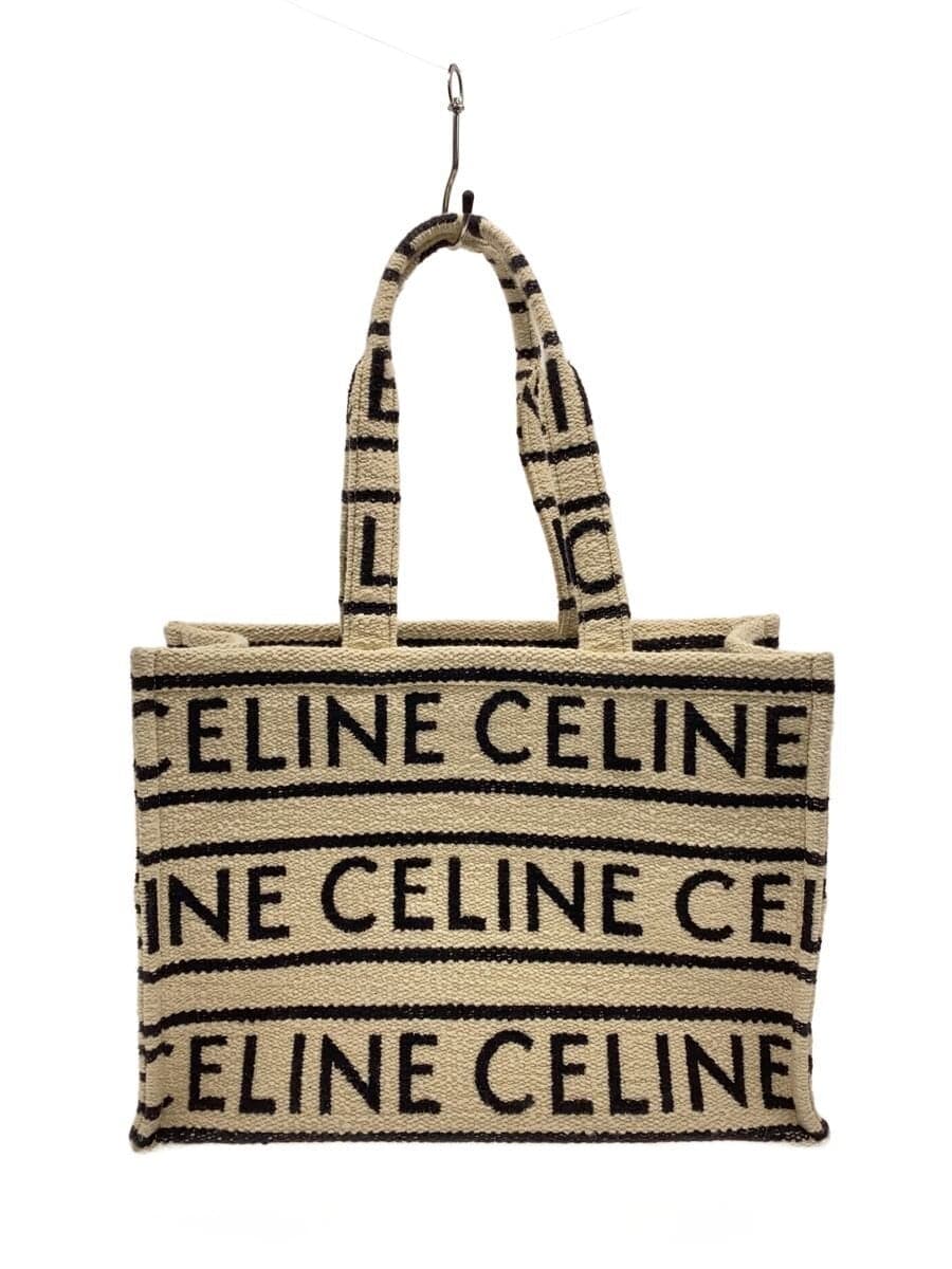 CELINE Tote Bag Canvas WHT 196762EG8.01WB