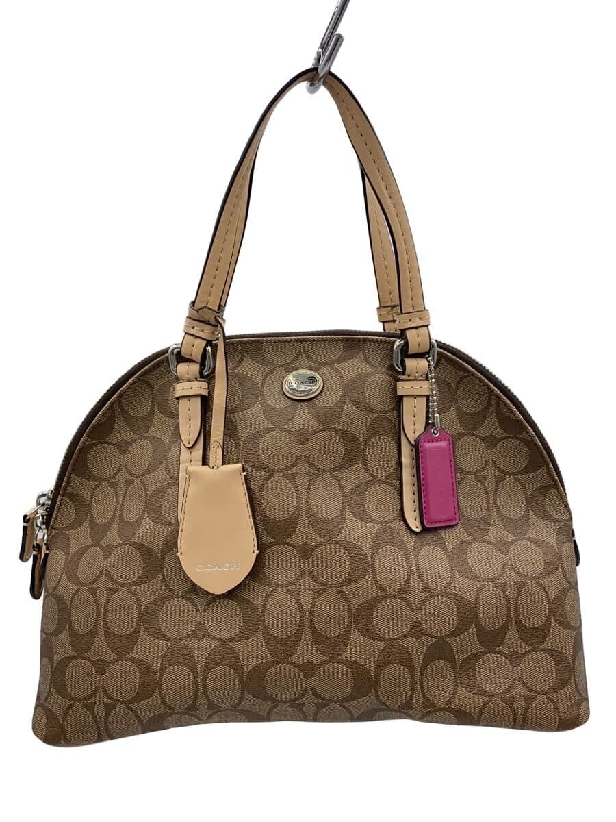 COACH Handbag Leather BRW All Over Pattern f26184