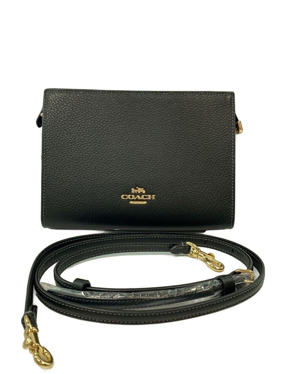COACH shoulder bag leather BLK