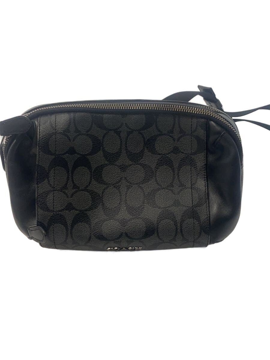 COACH Graham Utility _Signature_Black PVC BLK All Over Pattern