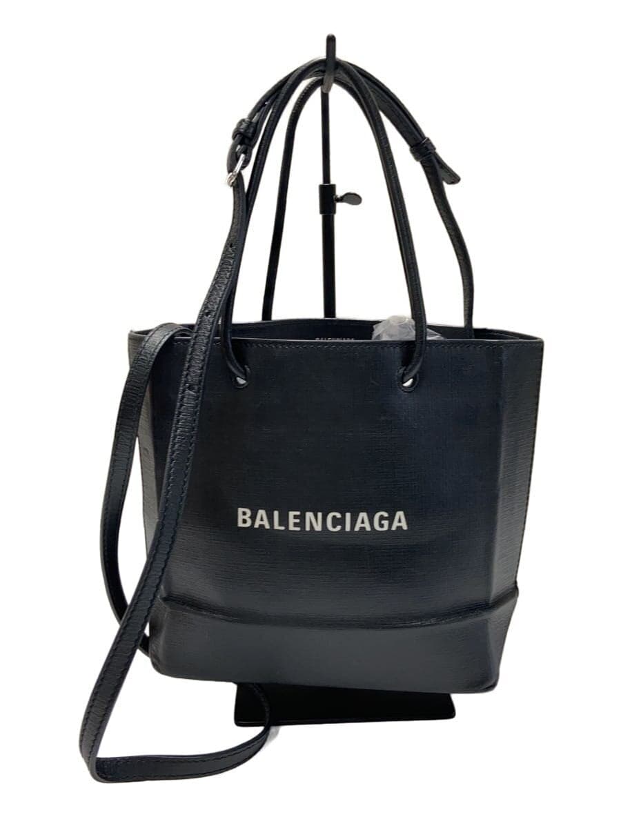 BALENCIAGA Handbag Leather BLK Solid