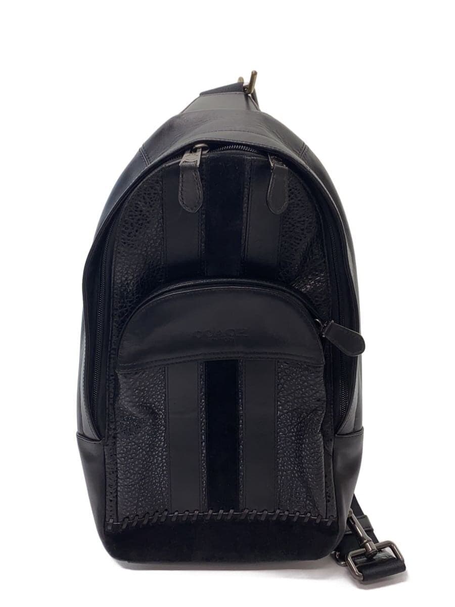 COACH Shoulder Bag Leather Black F49333