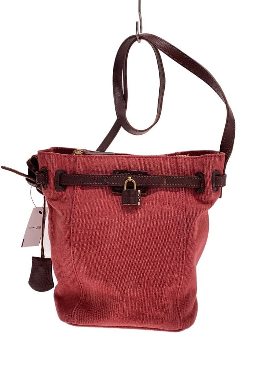 GENTEN Bianta Ⅱ Shoulder Bag Canvas RED Solid
