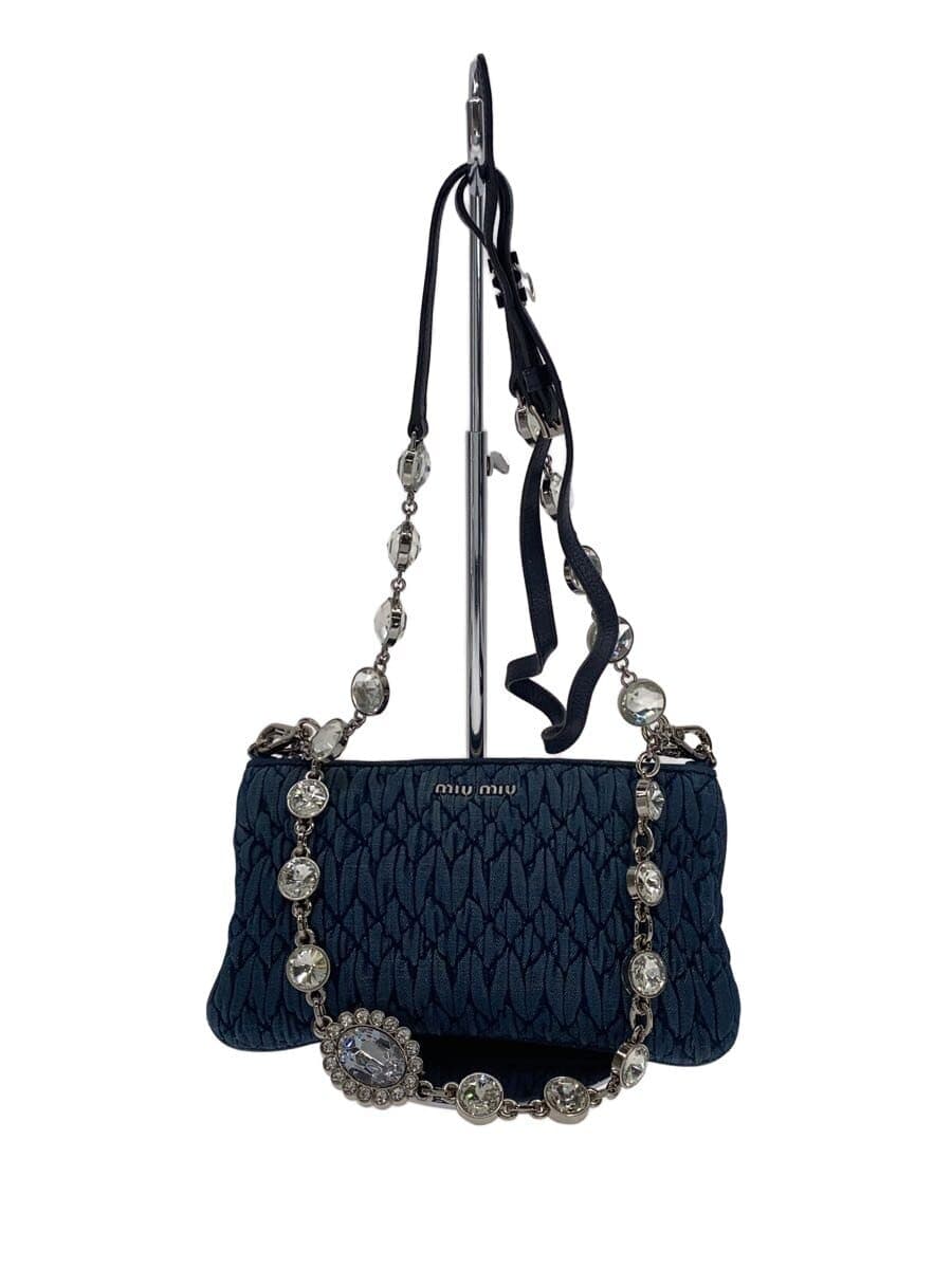 MIU MIU Shoulder Bag Denim IDG Solid