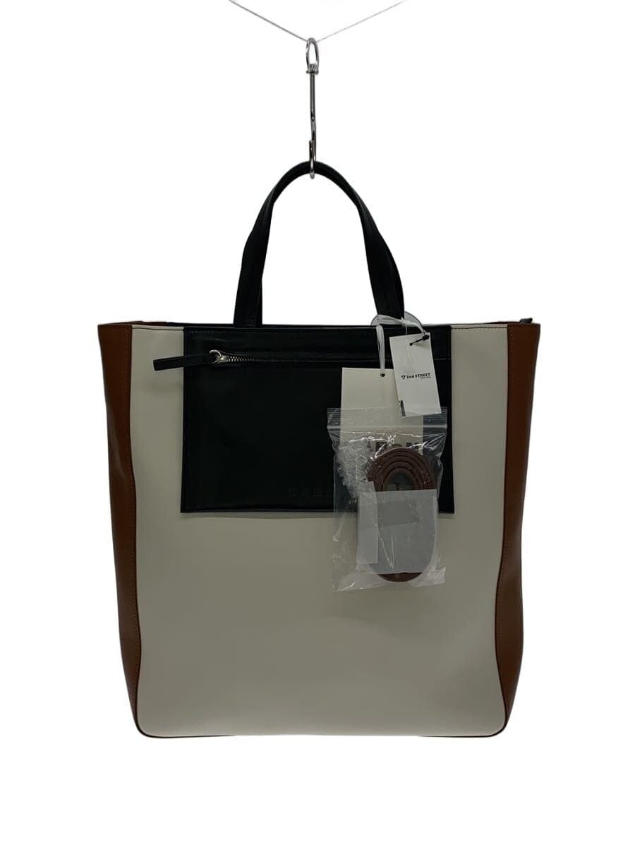 CA Ba N Pocket Tote Bag WHT 49-03-31-03004