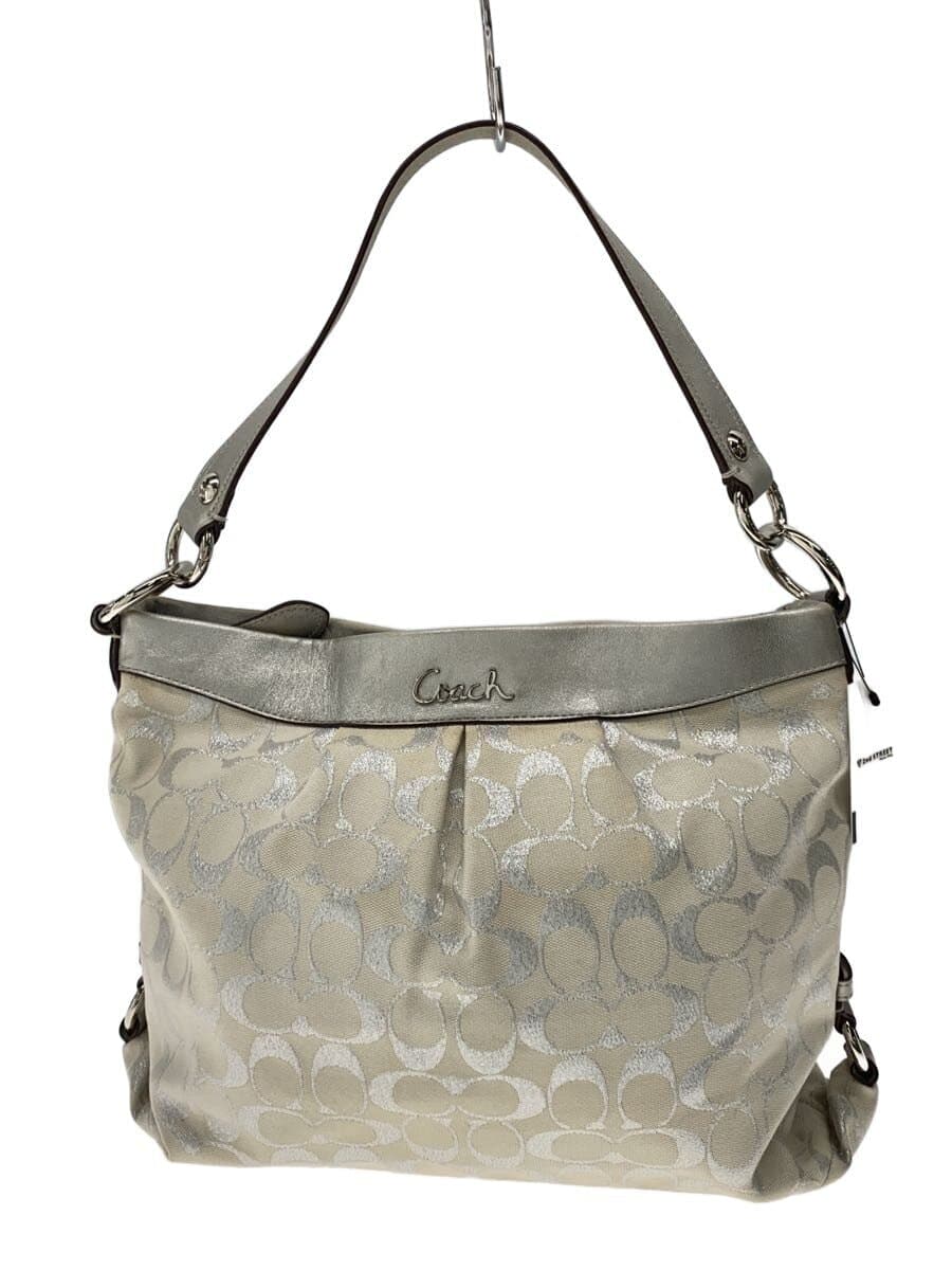 COACH Shoulder Bag Canvas GRY F16502