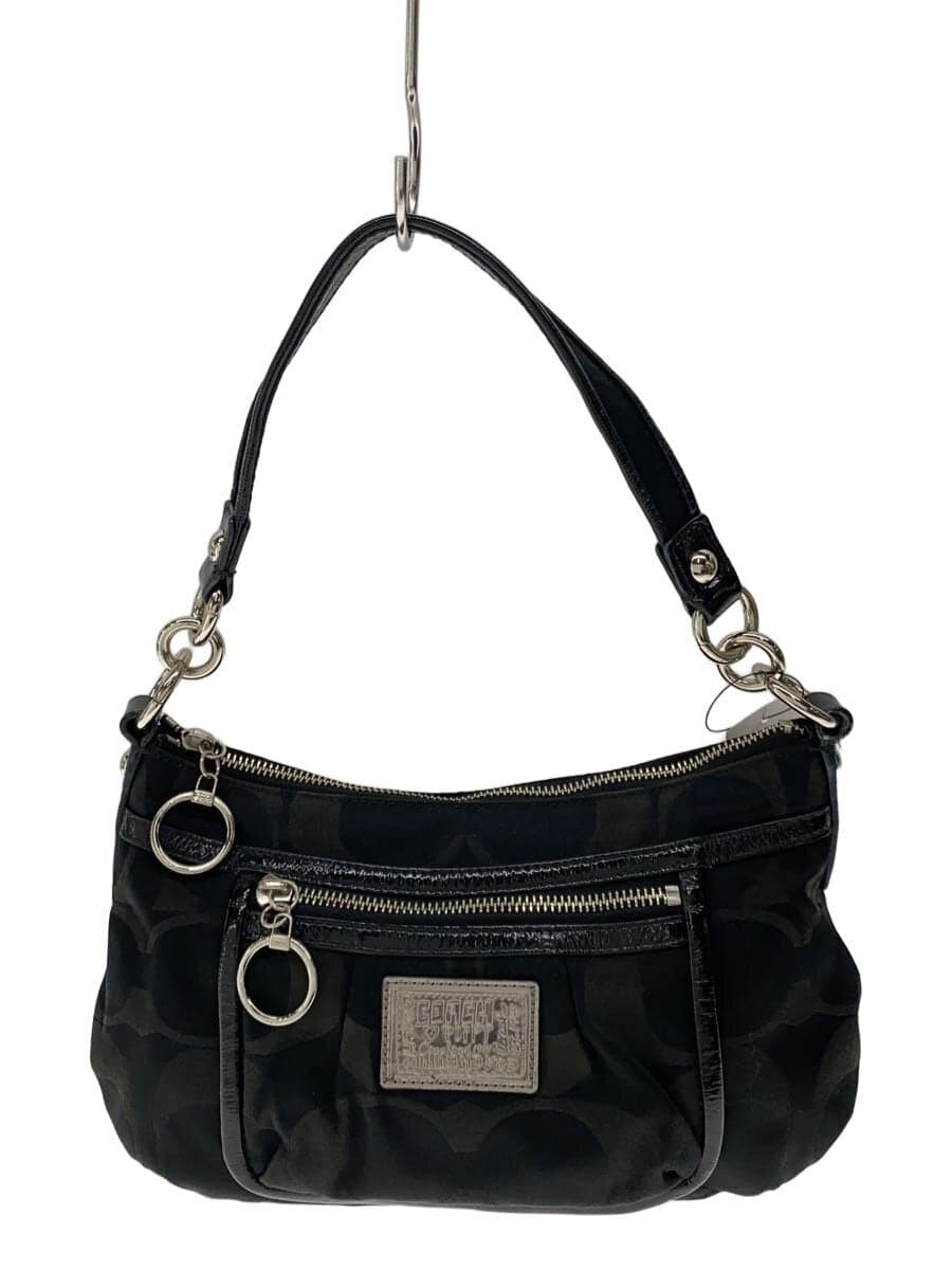 COACH Shoulder Bag Canvas BLK 14562