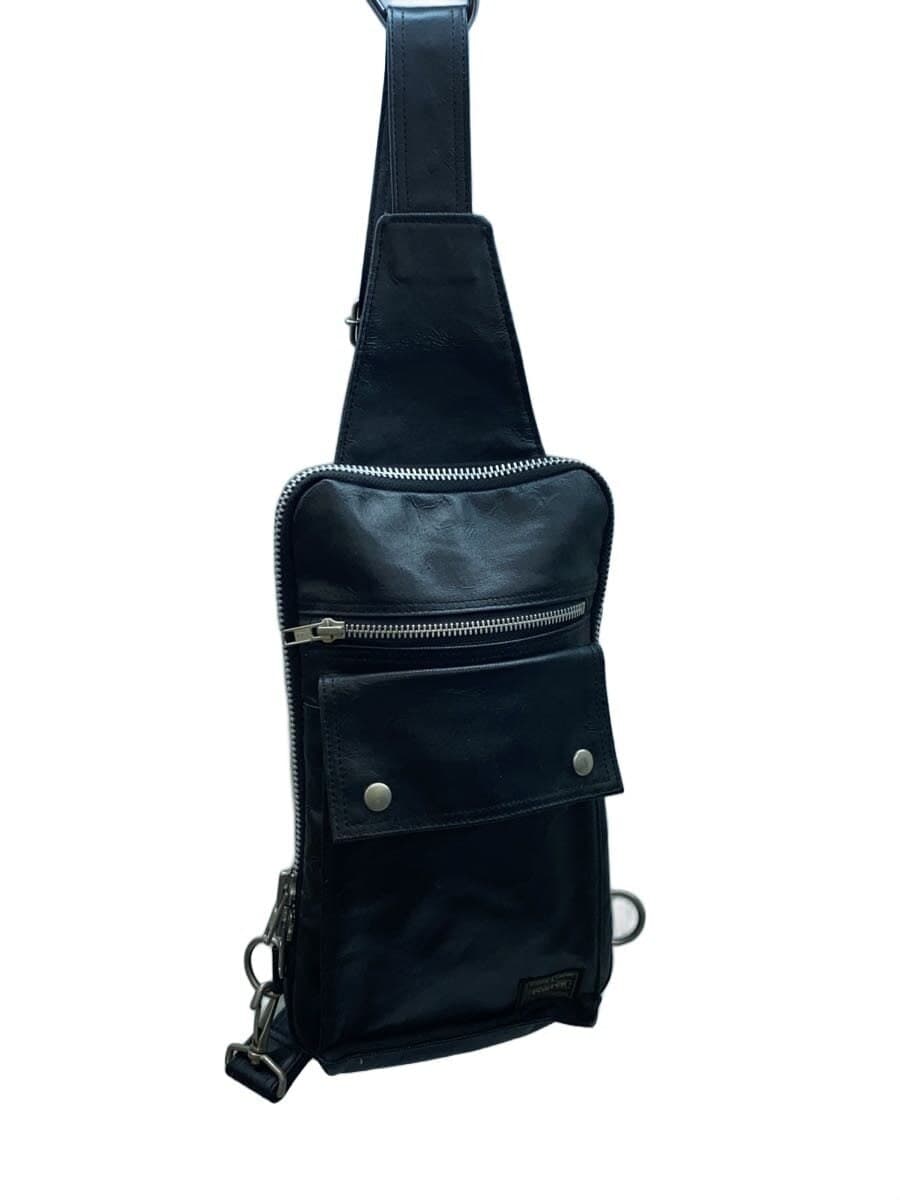 PORTER Shoulder Bag Leather BLK